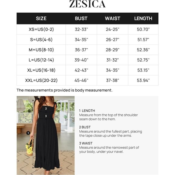 Women's 2024 Summer Boho Spaghetti Strap Square Neck Solid Color Ruffle A Line B - Picture 5 of 9